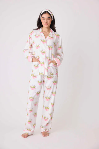 PJ Salvage Flannel PJ Set: Love U So Matcha!