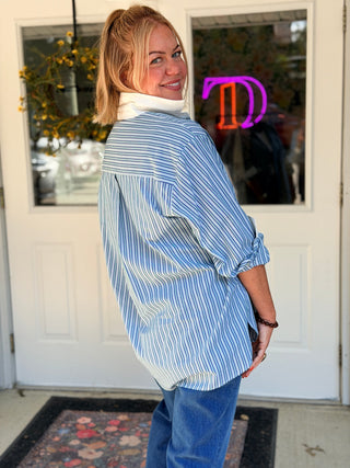 FRNCH Angelo Button Down Shirt with Bow