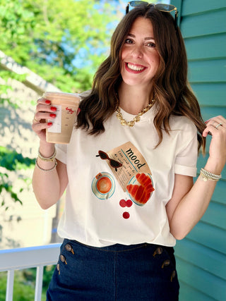Anaz Croissant & Coffee Graphic Tee
