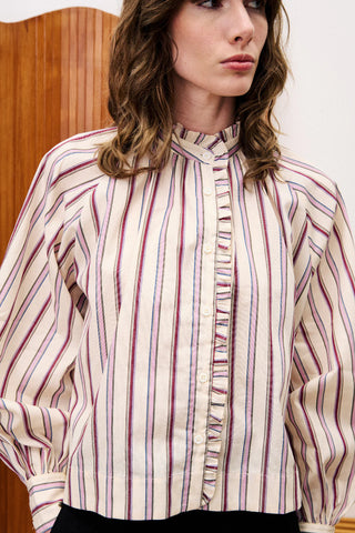 FRNCH Molly Striped Blouse