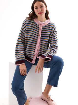 Cara & The Sky Clarisse Mini Striped Cardigan