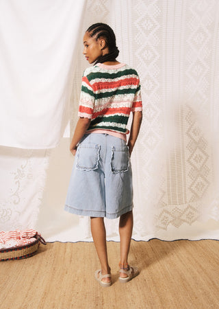 FRNCH Gelsomina Crochet Knit Tee