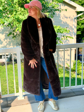 Lyla + Luxe Kate Full Length Faux Fur Coat