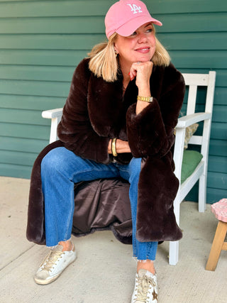 Lyla + Luxe Kate Full Length Faux Fur Coat