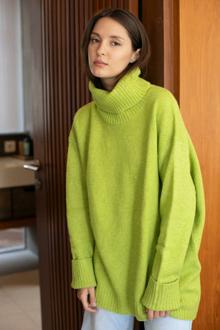 Echo Verde Dog Walker Sweater in Happy Green