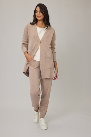 Pistache Light Walnut Duster Cardi