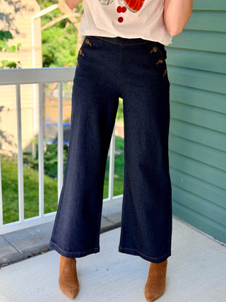 White Stuff Reese Button Detail Jean
