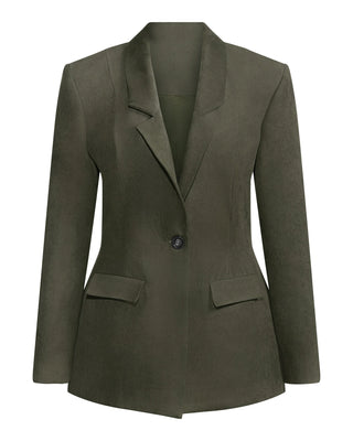 Hilary MacMillan Olive "Suede" Blazer