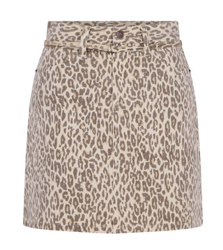 Yoga Denim Megan Leopard Skirt