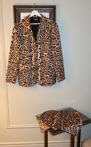 Brunette the Label Evie Leopard Slip Skirt