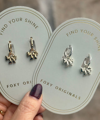 Foxy Originals Silver Bow Earrings