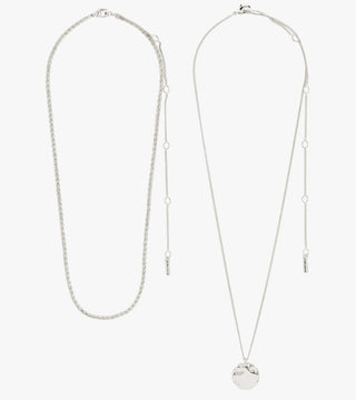Pilgrim Declan 2-in-1 Silver Plated Necklace