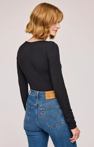 Gentle Fawn Linette Long Sleeve Tee in Black