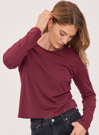 Gentle Fawn Claudia Long Sleeve Fig Tee