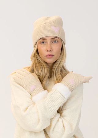 Lyla + Luxe Heart Toque & Glove Set