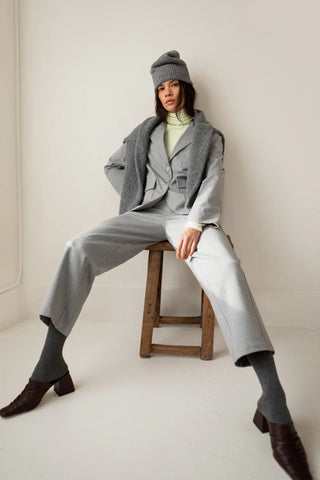 Paper Label Kassia Pant in Melange Grey