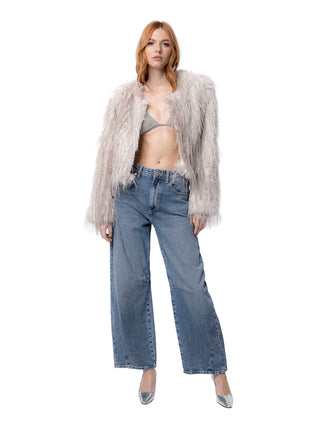 Freed The Anna Coat in Cream Ostrich