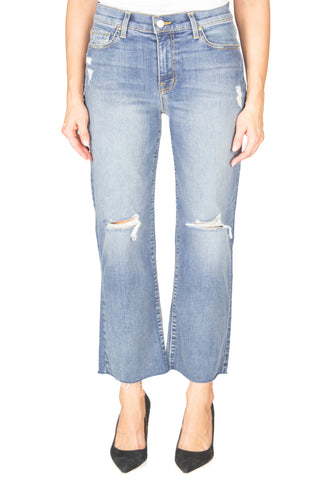 Fidelity Rayne Straight Crop Distressed Jean