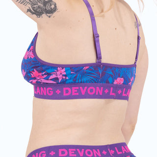 Devon + Lang Bria Bralette in Bromeliad Ultraviolet