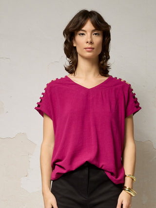Cokluch Mia Top in Dahlia