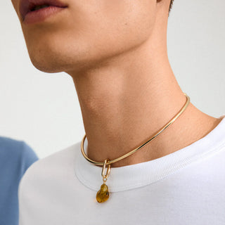 Pilgrim Gold Plated Amber Charm