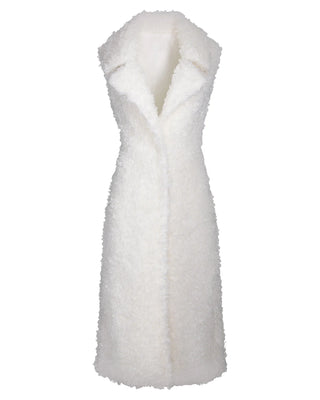 Hilary MacMillan Shearling Vest in White