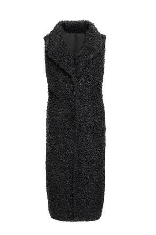 Hilary MacMillan Shearling Vest in Black