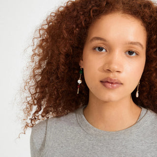 Pilgrim Sense Asymmetrical Semi Precious Earrings