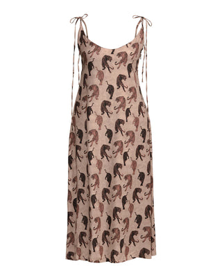 Hilary MacMillan Tiger Print Midi Dress