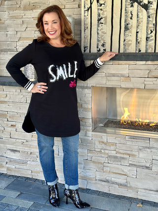 Smile Sequinned Tunic