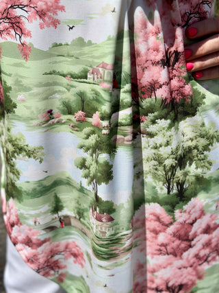 EXCLUSIVE Hilary MacMillan X TD Scottish Toile One Shoulder Top