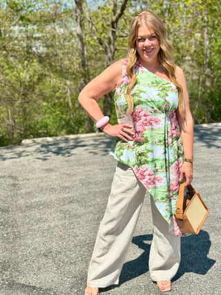 EXCLUSIVE Hilary MacMillan X TD Scottish Toile One Shoulder Top