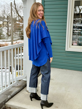 Pure Essence Cobalt Tunic & Cape Set