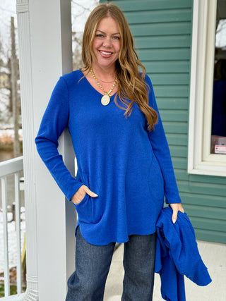 Pure Essence Cobalt Tunic & Cape Set