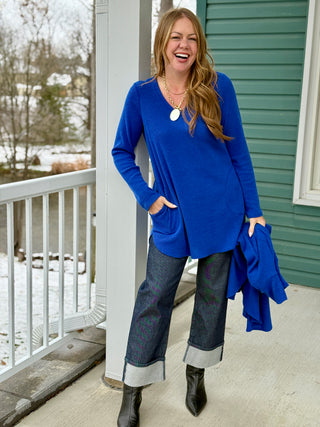 Pure Essence Cobalt Tunic & Cape Set