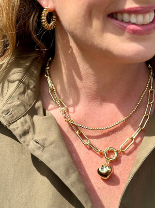 Livie Puffy Heart Necklace