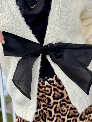 Brunette the Label Elsa Bow Cardigan