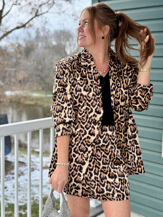 Brunette the Label Evie Leopard Blazer