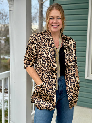 Brunette the Label Evie Leopard Blazer