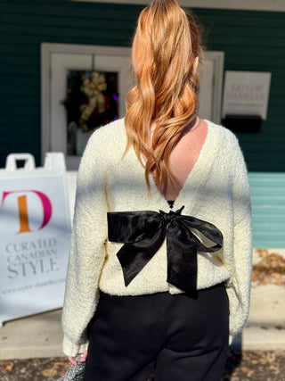 Brunette the Label Elsa Bow Cardigan