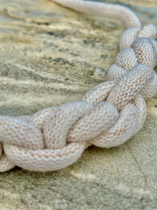 Mabel Knot Necklace in Ivory & Gold
