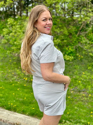 FIG Skyler Romper in Misty Grey