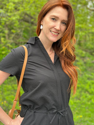 FIG Skyler Romper in Black