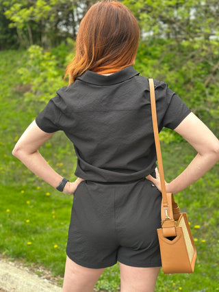 FIG Skyler Romper in Black