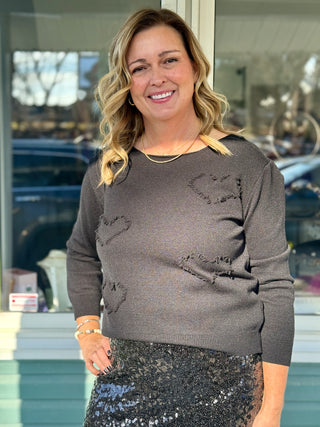 BLACK FRIDAY DOOR CRASHER! Pistache Heart Sweater