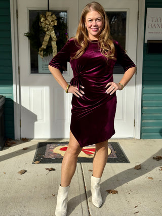 Chlo by Cokluch Rosetta Stretch Velvet Dress