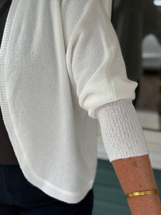 Echo Verde Easy Cardi in White
