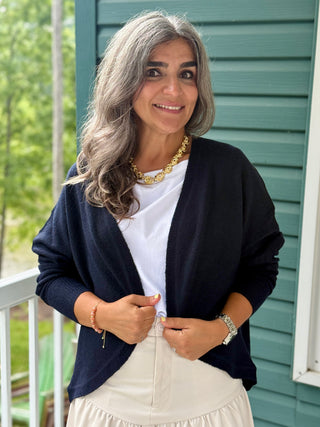 Echo Verde Easy Cardi in Navy