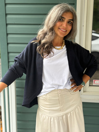 Echo Verde Easy Cardi in Navy