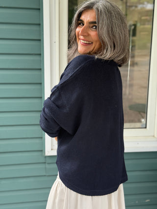 Echo Verde Easy Cardi in Navy